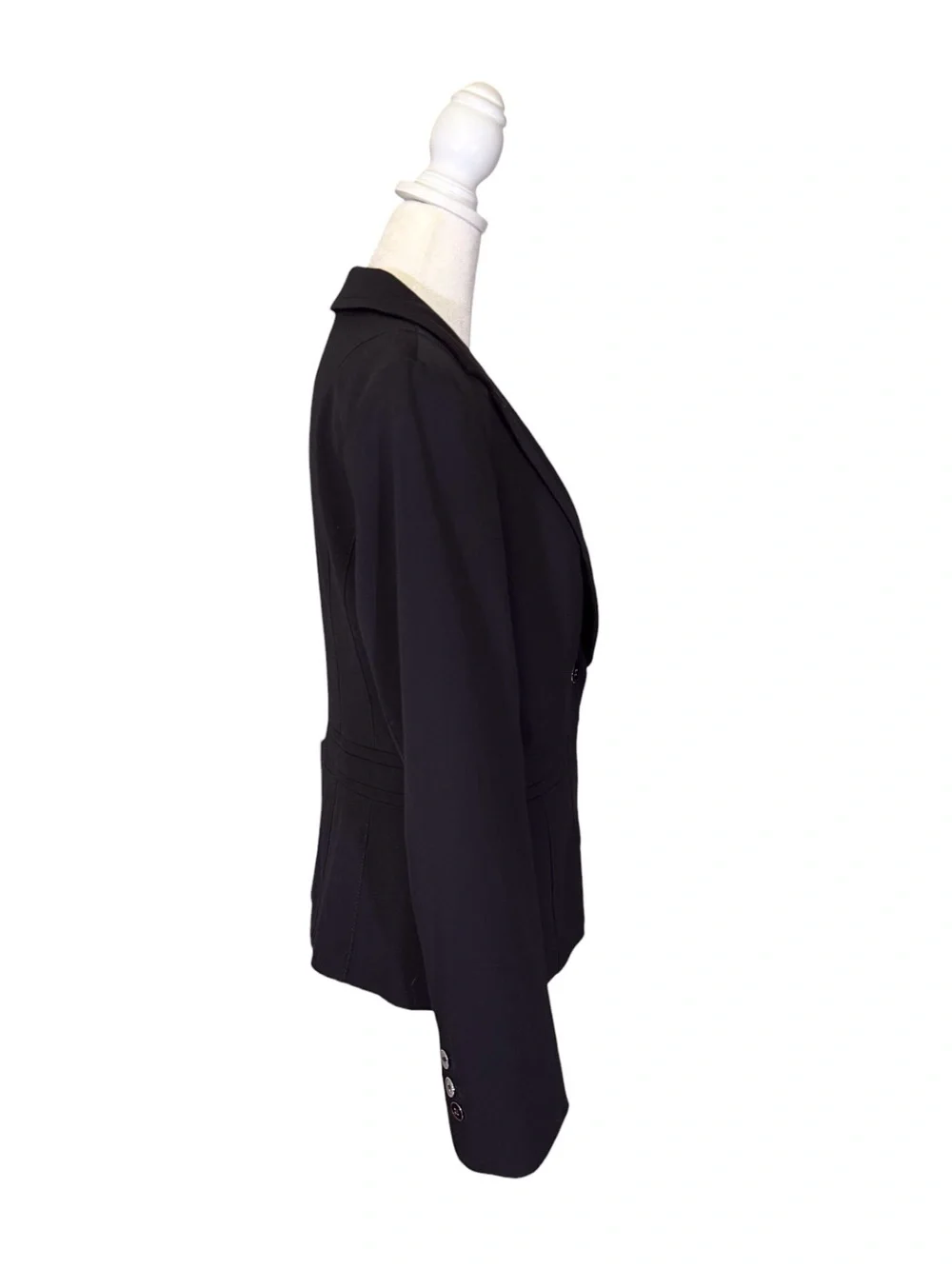 White House Black Market Women's Black Tailored Two-Button Blazer size 6 EUC
